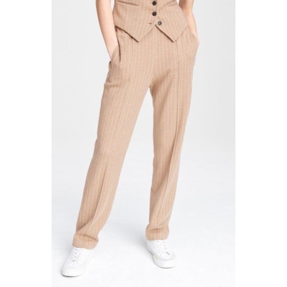 rag & bone Pants - Rag & Bone Women's Rylie Pinstripe Pant in Camel Stripe
